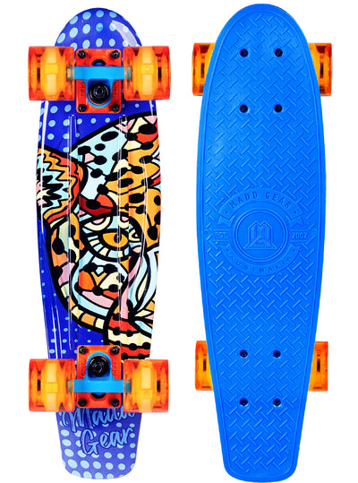 Madd Gear Retro Board Skateboard Penny 22" Plastic Flexible Kids Children Complete High Quality Blue Orange Tiger