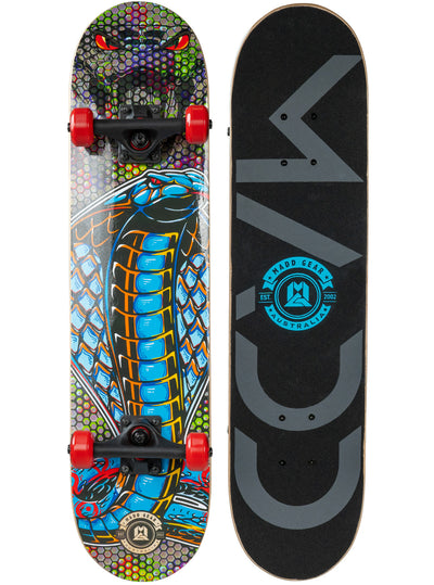 Madd Gear 31" Board Skateboard Popsicle Complete High Quality Maple Ply Kids Childrens Trick Skate Park Cool Graphics Blue Black Red Snake