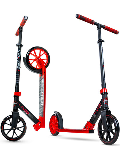 MG Kruzer 200 Folding Commuter Scooter in Red Black – Stylish design, perfect for urban commuting and leisure rides