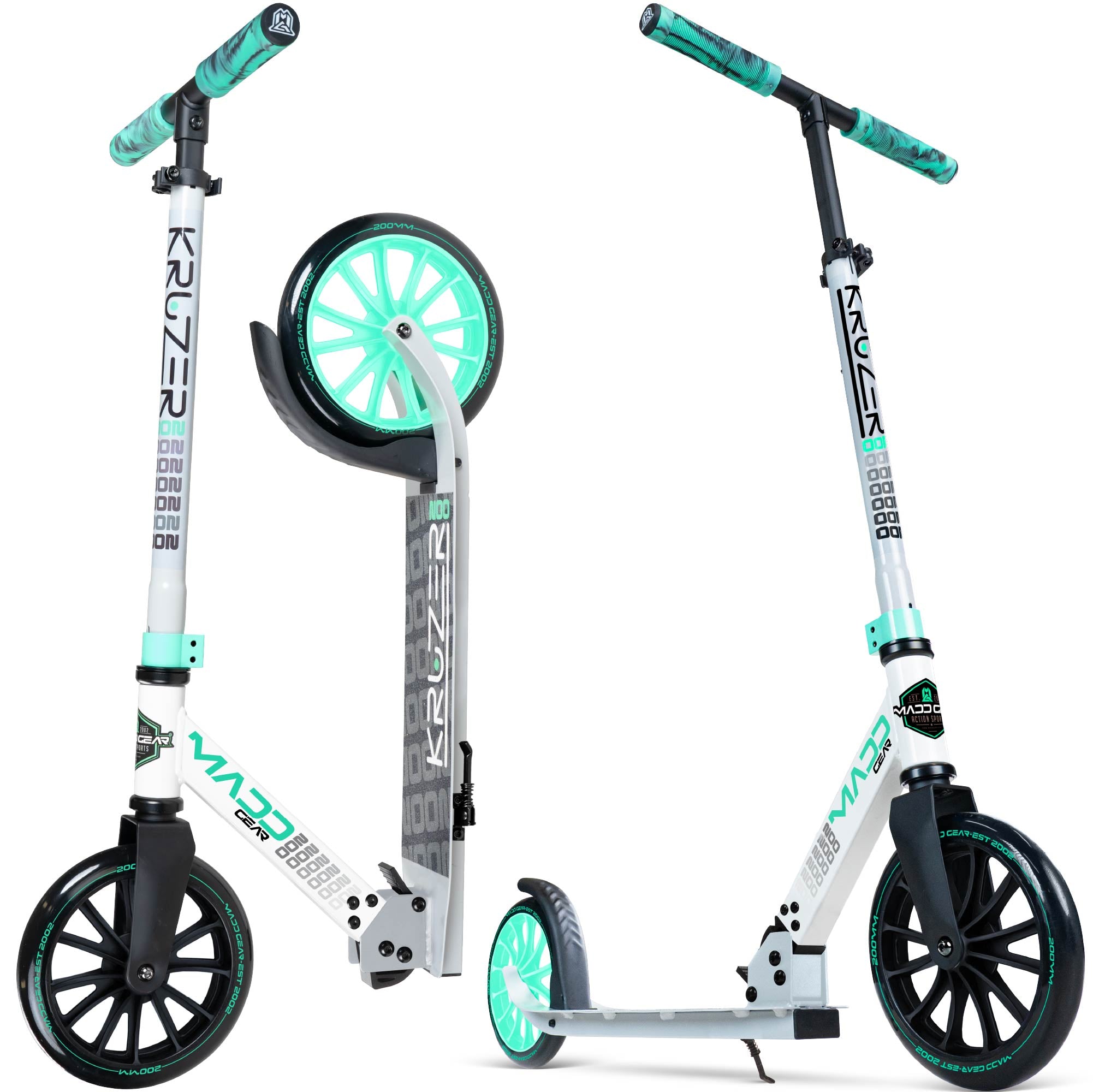 Madd Gear Kruzer 200 Folding Commuter Scooter - Teal