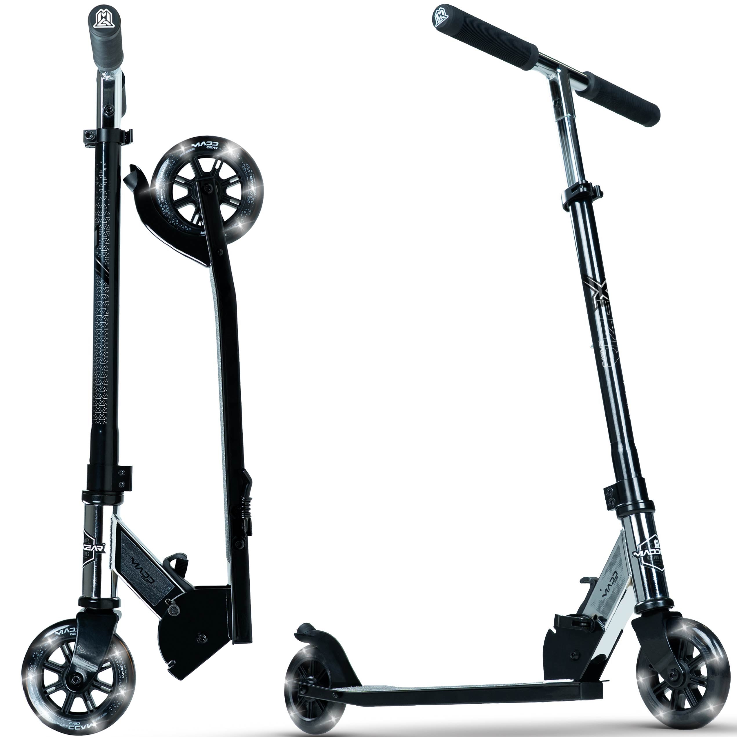 Madd Gear Carve Rize-X Light-Up Folding Scooter - Chrome