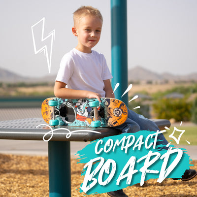 Madd Gear Complete 22" Locker Double Kicktail Skateboard Beginner Skaters Maple Deck Kids Boys Girls Compact