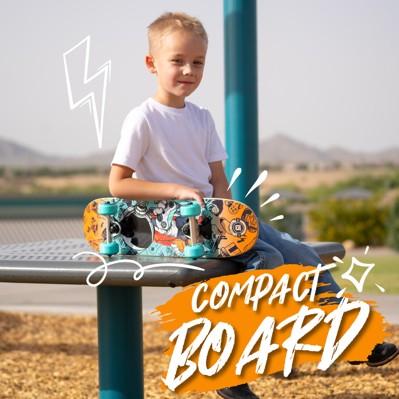 Madd Gear Complete 22" Locker Double Kicktail Skateboard Beginner Skaters Maple Deck Kids Boys Girls Compact