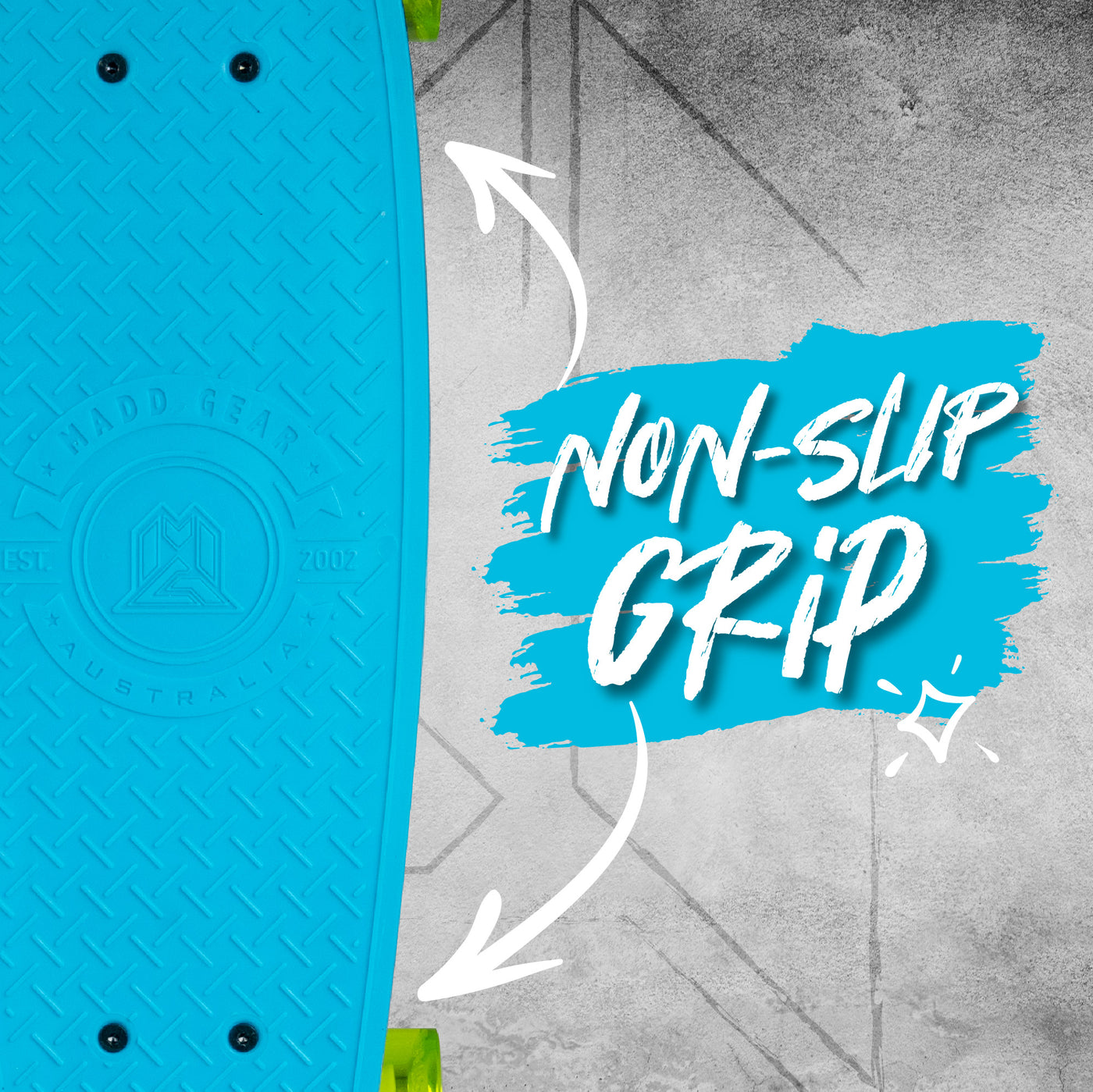 Madd Gear Retro Complete Penny Board Skateboard Plastic Boys Girls Blue Green Grip