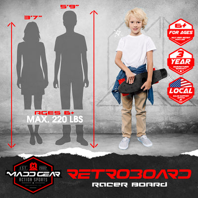 Madd Gear Retro Board Skateboard Penny 22" Plastic Flexible Kids Children Complete High Quality Black Red Compact Skateboard