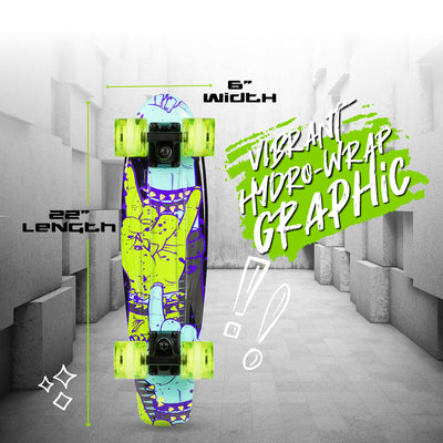 Madd Gear Retro Complete Penny Board Skateboard Plastic Hydro-Wrap Graphic Boys Girls Green