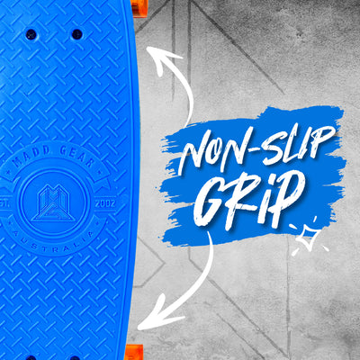 Madd Gear Retro Complete Penny Board Skateboard Plastic Boys Girls Blue Orange  Grip