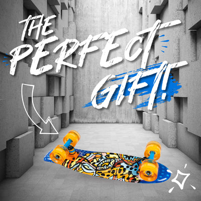 Madd Gear Retro Complete Penny Board Plastic Skateboard Boys Girls Blue Orange Perfect Gift