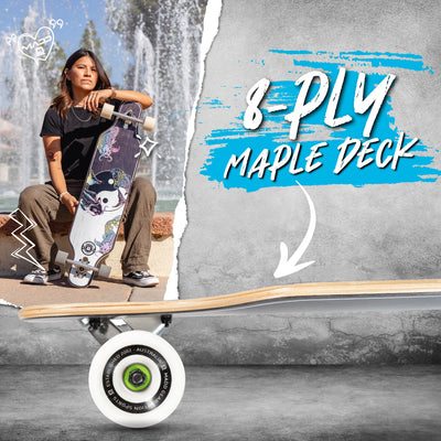 Madd Gear Longboard Drop Through Dropthrough MGP Complete Skateboard Maple Deck