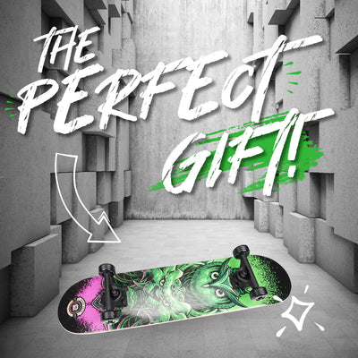 Madd Gear MGP 31" Kickflip Maple Popsicle Skateboard Green Pink Perfect Gift