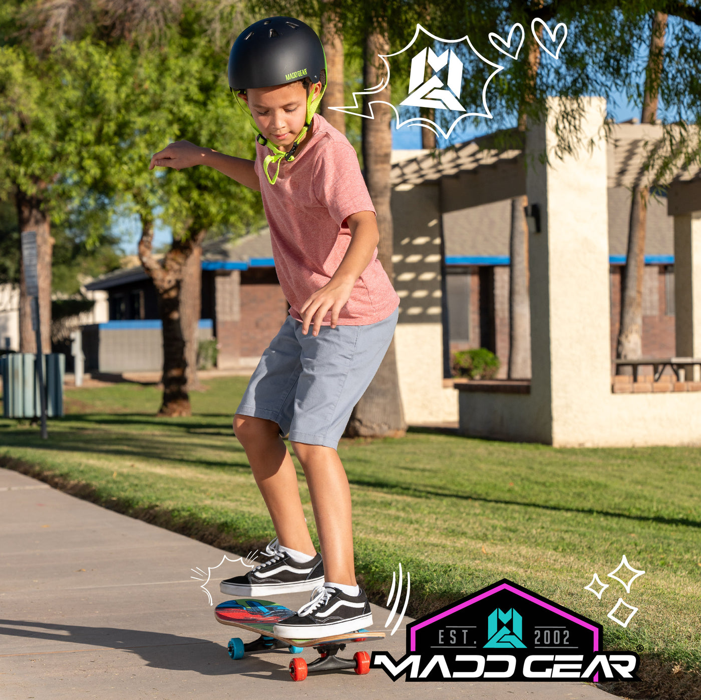 Madd Gear Complete 31" Learn to Ride Popsicle Skateboard Beginner Skaters Maple Deck Kids Boys Girls