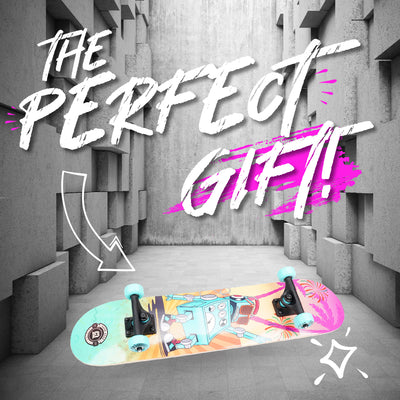Madd Gear Robot Skateboard Beginner Boys Girls Complete Skate Park Maple Deck Perfect Gift