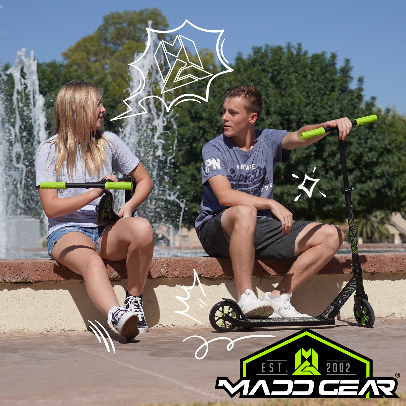 Madd Gear Collapsible Fold-Up Aero 150 Scooter Green Black Kids Teens Adults