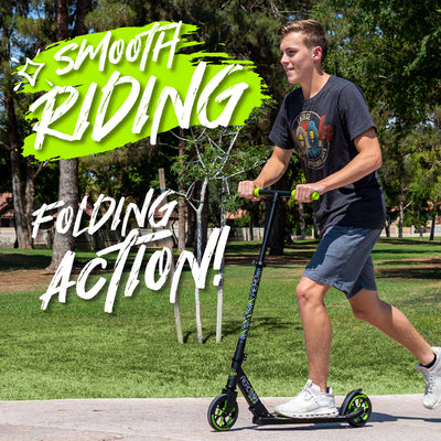 Aero 150 MG Commuter Smooth Rolling Scooter Green Black Children Teens Adults