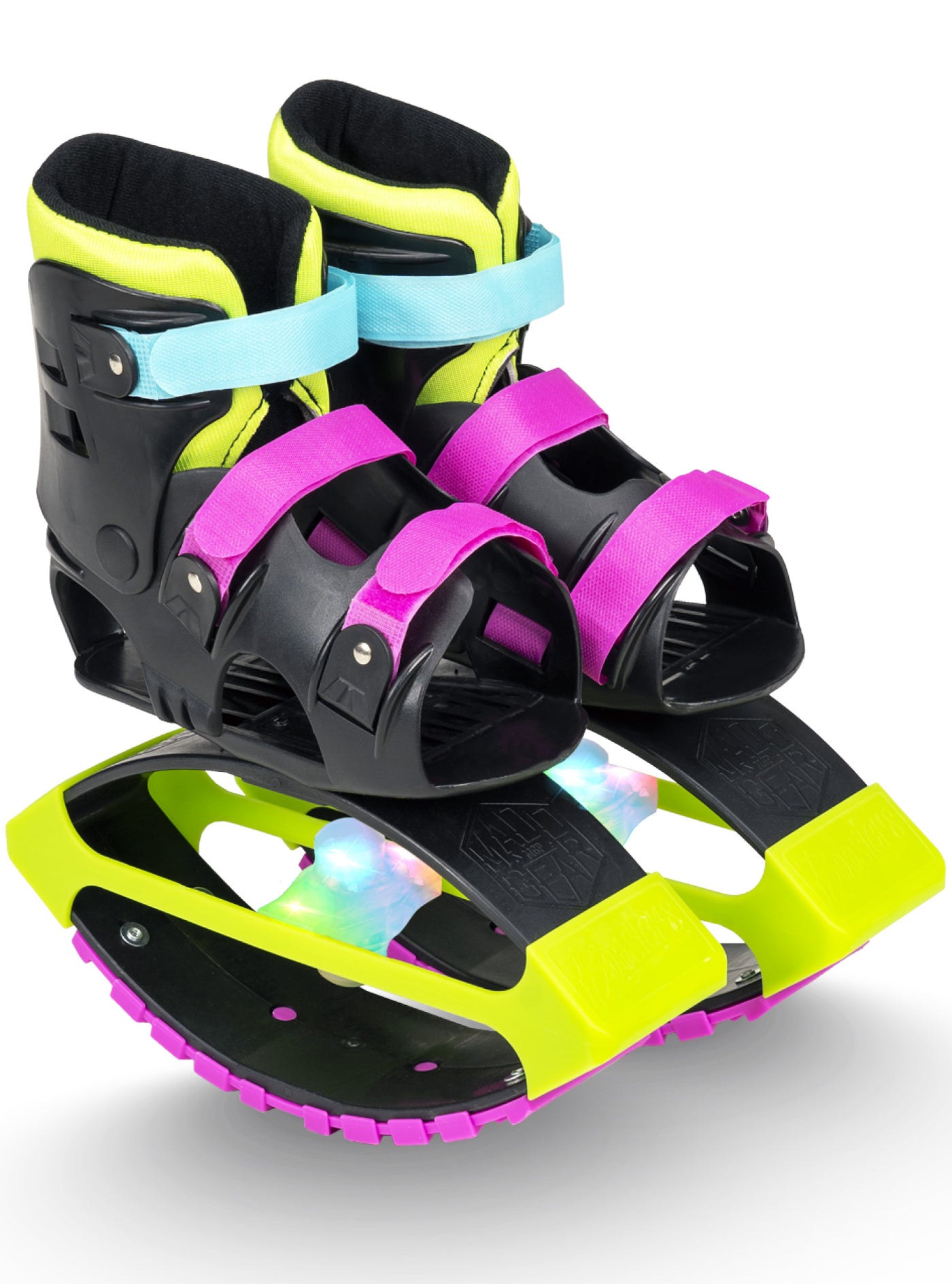 Madd Gear Boost Boots Boosters Jumping Shoes Kanga Space Boots Boys Girls Pink Teal Lime