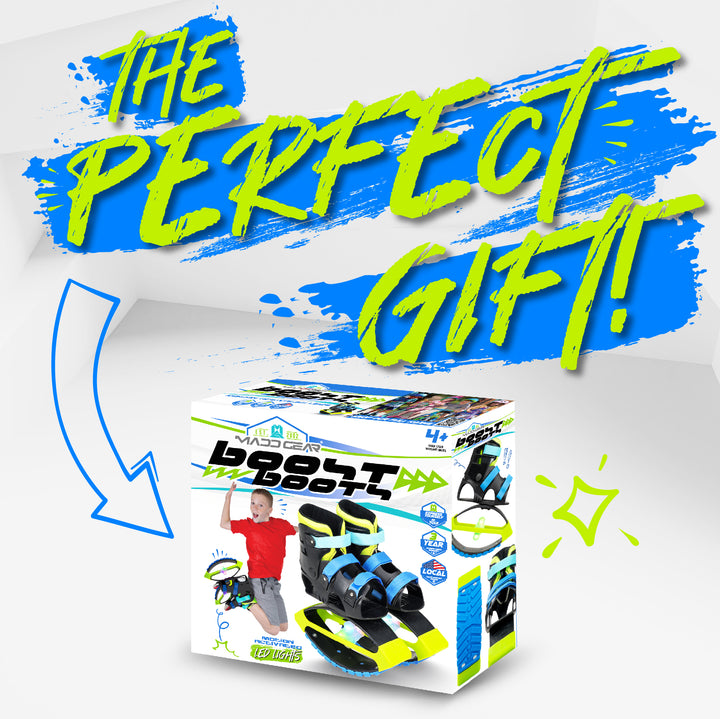 Madd Light Up Boost Boots Blue Lime Madd Gear