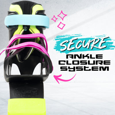 MG Pink Lime Boost Boots Boosters Kangaroo Bouncing Kanga Jumping Shoes Secure Ankle Closure System