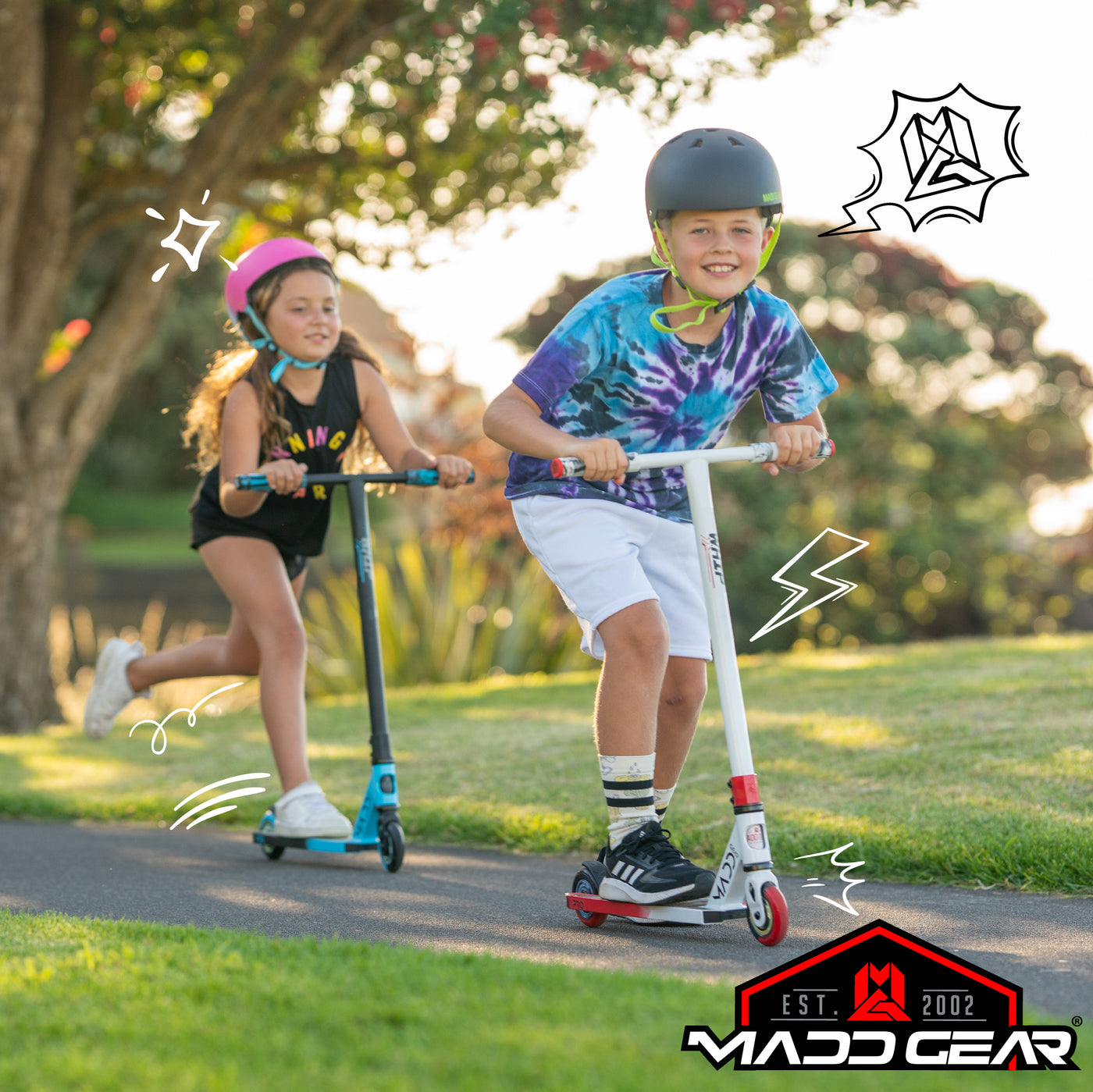 Madd Gear Pro Carve Razor Stunt Trick Scooter Kick Kids Red Skate Park Children