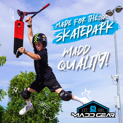 Madd Gear Pro Carve Razor Stunt Trick Pro-X Scooter Kick Black Blue Skate Park Children