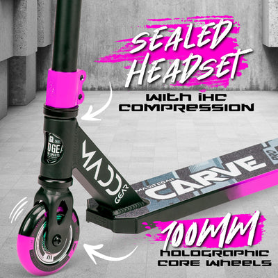 MGP Carve Pro Razor Stunt Trick Kick Pro-X Scooter Black Pink Kids