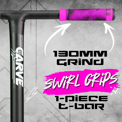 Madd Gear Pro Carve Razor MGP Stunt Kick Trick Pro-X Scooter Skate Park Grips Pink