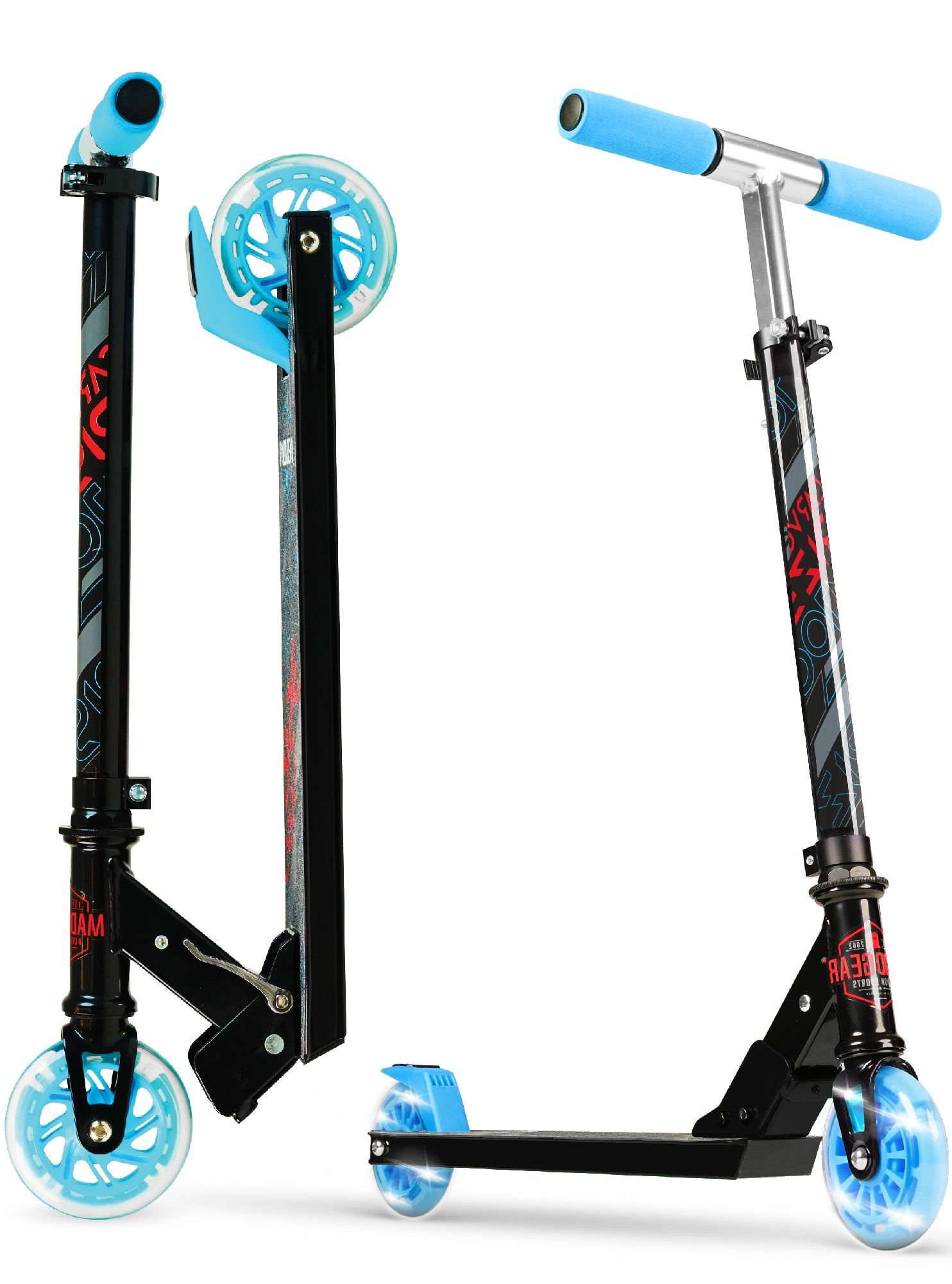 Madd Gear Rize 100 LightUp Scooter Blue Black