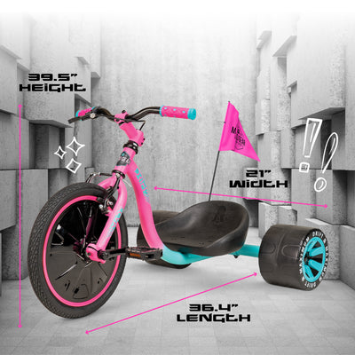 Madd Gear Drift Trike Huffy Green Machine Drifter Tricycle Kids Children Girls Pink MGP