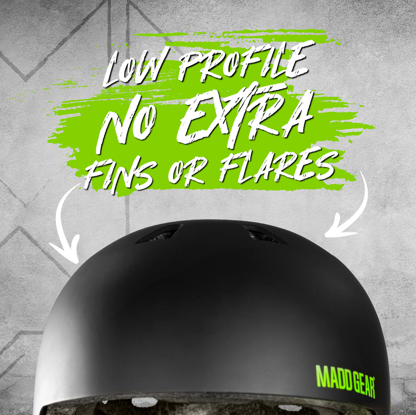 MGP Madd Gear Helmet EPS Low Profile Skatepark Skatepark Scooters Children Black Green
