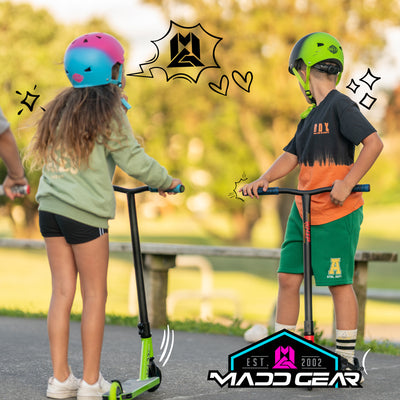 Madd Gear MGP EPS CPSC Certified Helmet Black Green Pink Blue Scooter Skatepark Best