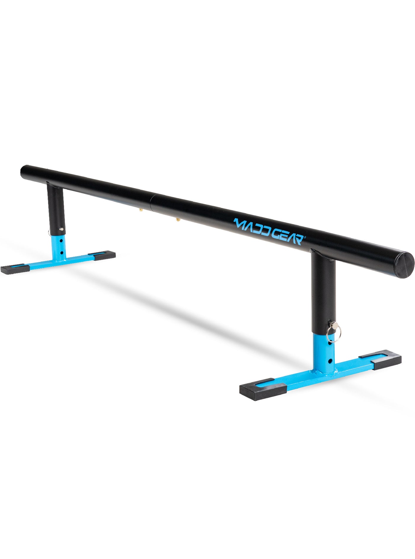 madd gear mad mgp kids practice skate rail scooter skateboarding inline rollerblading adjustable portable strong steel 55 inch long black blue