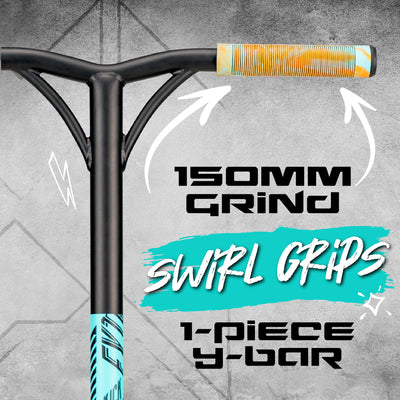 Madd Gear MGP Kick Extreme Stunt Scooter Complete High Quality Razor Pro Trick Skate Park Mad Teal Orange Bars Grips