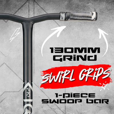 Madd Gear MGP Kick Pro Stunt Scooter Complete High Quality Razor Pro Trick Skate Park Mad Black Grey Bars Grips