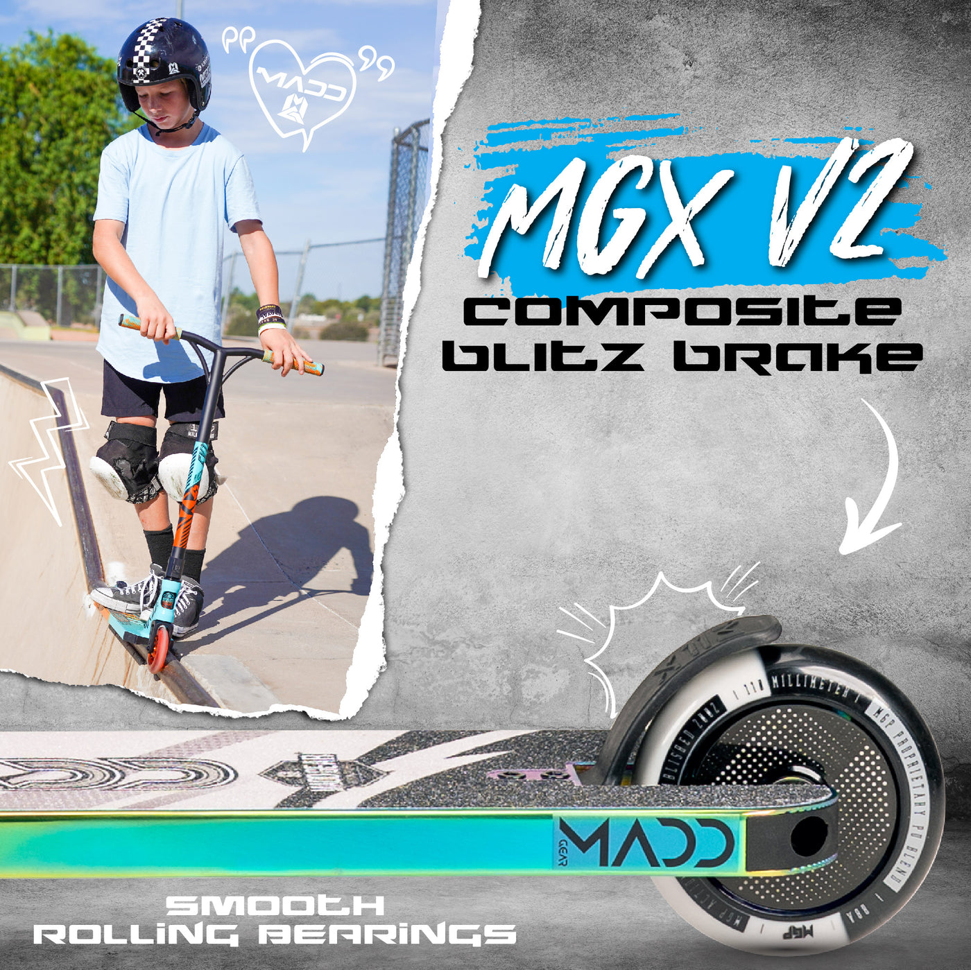 Madd Gear MGP Kick Pro Stunt Scooter Complete High Quality Razor Pro Trick Skate Park Mad Neochrome Oil Slick Bearings Brake