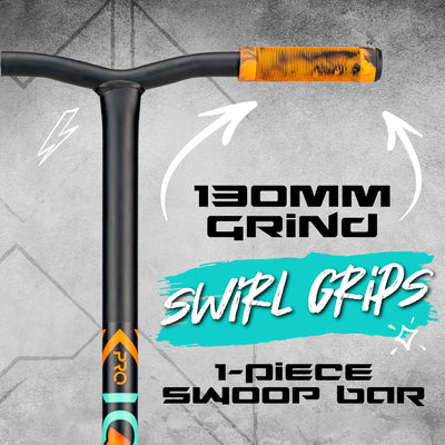 Madd Gear MGP Kick Pro Stunt Scooter Complete High Quality Razor Pro Trick Skate Park Mad Teal Orange Bars Grips