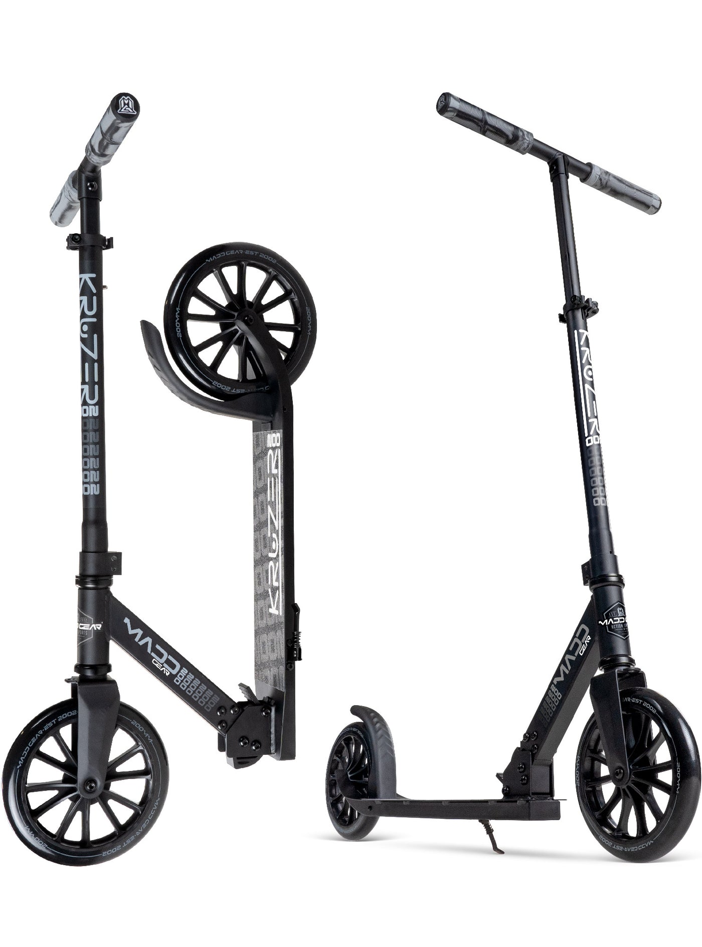 MG Kruzer 200 Folding Commuter Scooter in Black – Stylish design, perfect for urban commuting and leisure rides