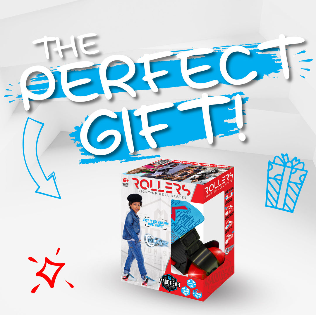 Madd Gear Light-Up Rollers - Blue Red | Roll & Glide in Style!