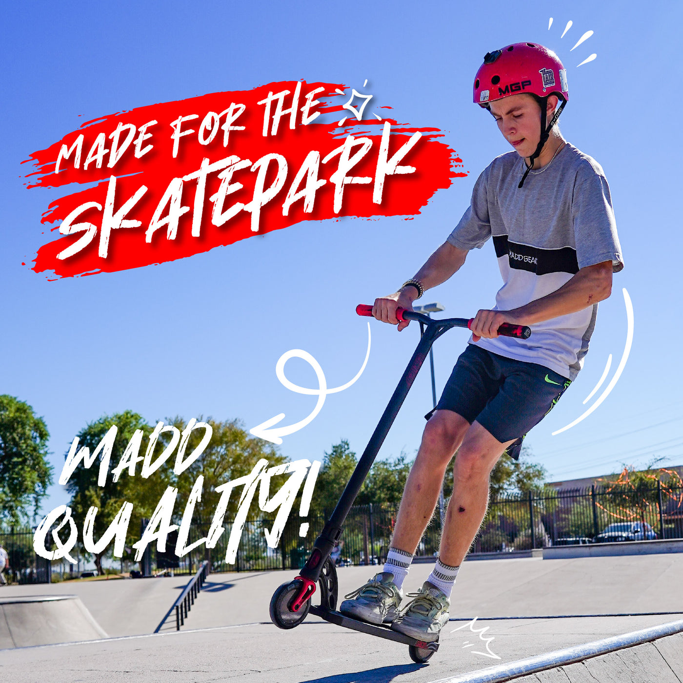 Madd Gear MGP Origin Team Stunt Scooter White Black Kids Boys Skate Park Best Lightest Street