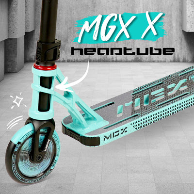 MGX P2 Pro Teal Black Taze Stunt Scooter Lightest Best Madd Gear MGP Headtube