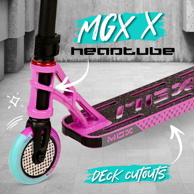 MGX S2 Shredder Pink Teal Ripa Stunt Scooter Lightest Best Madd Gear MGP Headtube