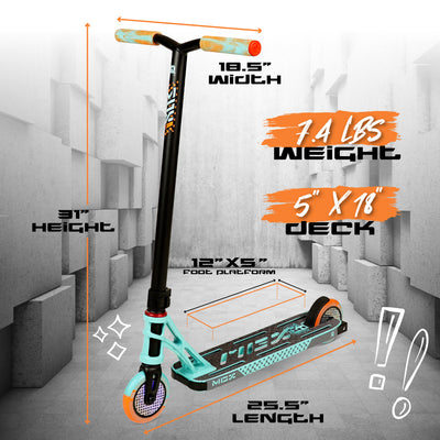 Madd Gear MGP MGX S2 Shredder Stunt Pro Scooter Complete High Quality Razor Trick Skate Park Mad Teal Orange Deck