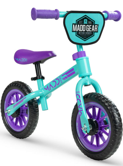 Madd Gear My 1st BMX Balance Bike Trainer Running Strider Lightweight Durable Teal Purple Kids Toddlers Boys Girls High Quality