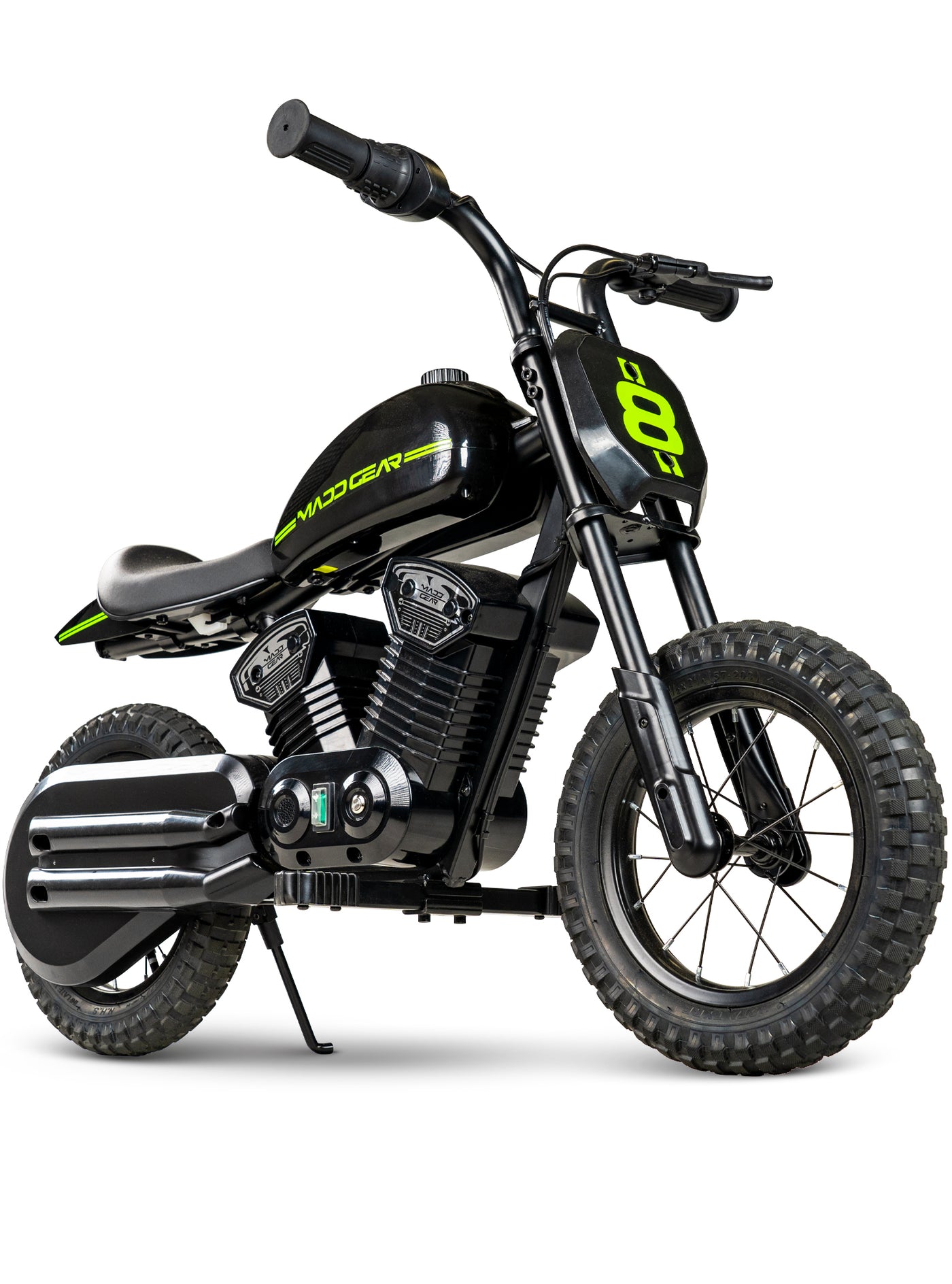 Madd Gear My 1st Mini Electric Dirt Bike Razor GoTrax Kids Boys Girls Black Green Motorcycle chopper 24 volt cruiser