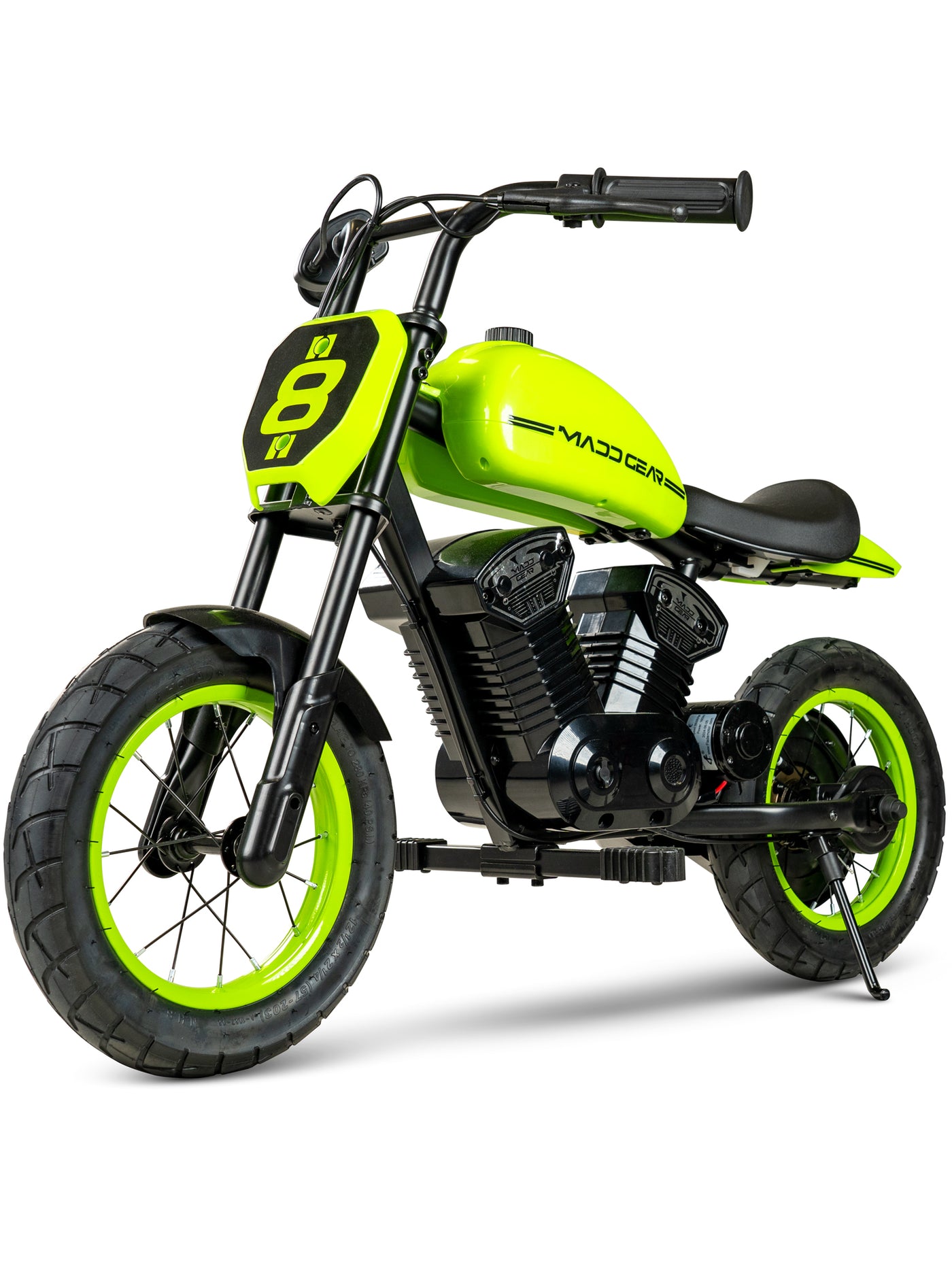 Madd Gear My 1st Mini Electric Motorcycle Razor GoTrax Kids Boys Girls Green Black Dirt Bike Chopper Cruiser 24 Volt