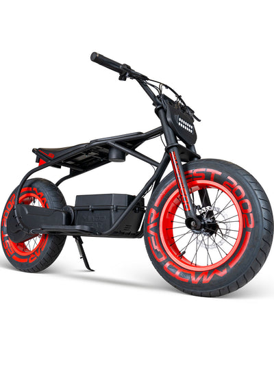 Madd Gear MG Roadster 600 Electric Mini Bike E-Bike GoTrax Black Red Kids Teens Adults Boys Girls