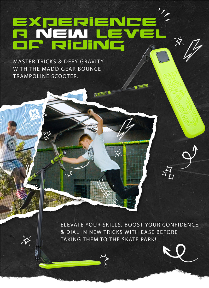 Madd Gear Bounce Trampoline Scooter promotional banner