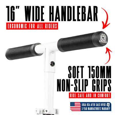 Madd Gear Rush 125 Commuter Scooter Soft Non-Slip Grips White Black