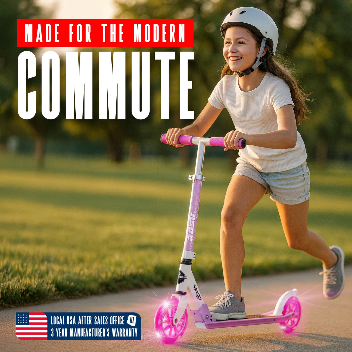 Madd Gear Collapsible Fold-Up Rush 125 Scooter Kids Teens Adults