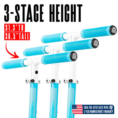 Madd Gear Height Adjustable Rush 125  Commuter Folding Kick Scooter Children White Blue