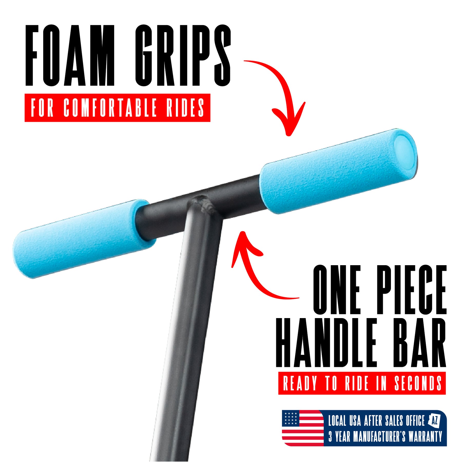 Madd Fun Madd Gear Carve 100 Folding Kick Scooter - Red Blue