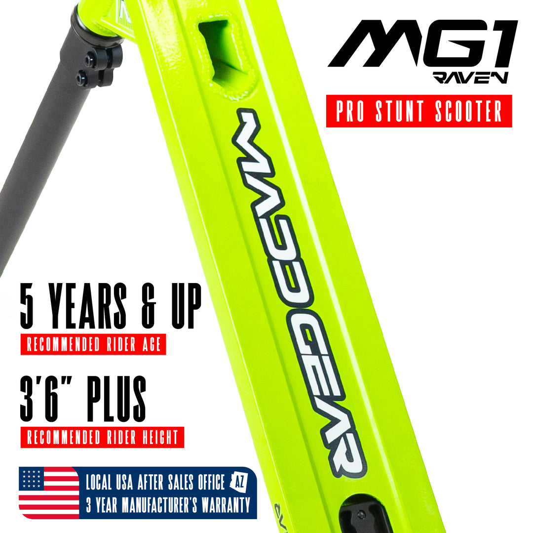 MG1 Raven Pro Scooter - Green Black – Madd Gear